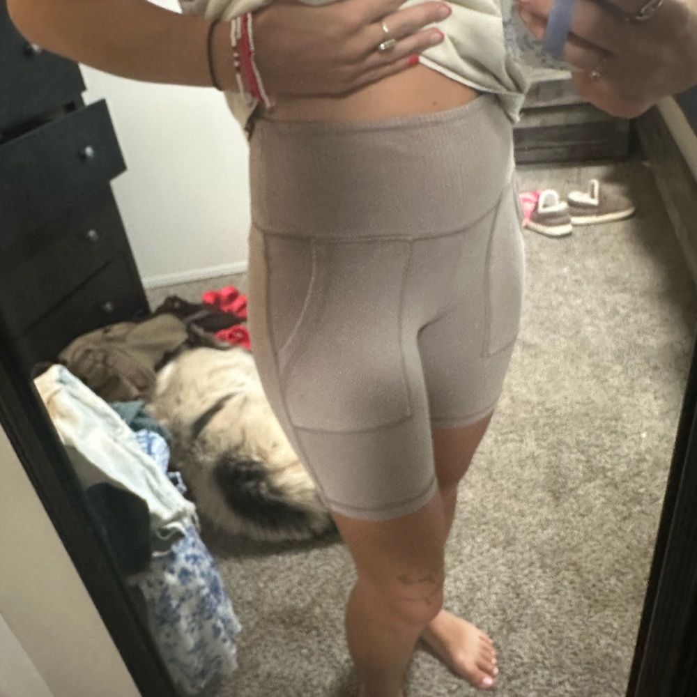 Aerie light purple biker shorts